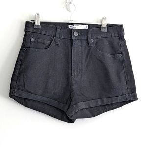 Garage Denim High Rise Shorts Black size 7
